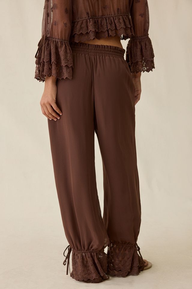 Elevator Disco Eleanor Ruffle Lace Trim Balloon Pants #4