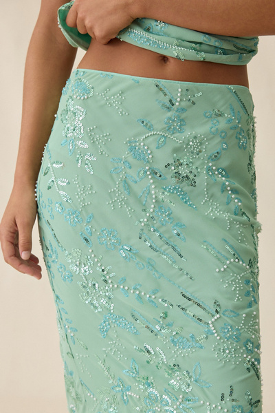 Elevator Disco Selina Beaded Midi Skirt