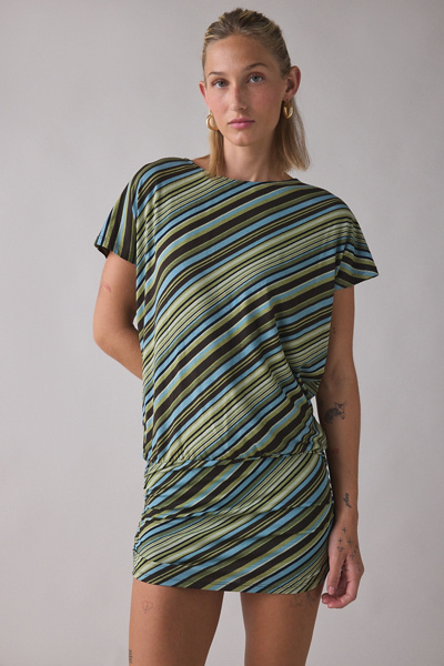 motel besima mini dress Motel Sleeveless Plaid Drop Waist Mini Dress