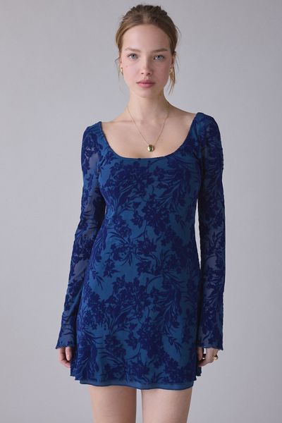 sachin and babi light blue dress Velvet Dresses