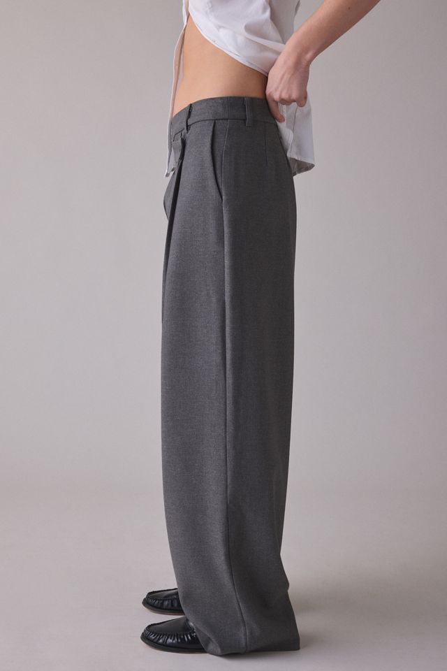 strapless open back dress Statement Men's 100% Wool Pant - Pleated Wide Leg - Mauve - 42 main image 1