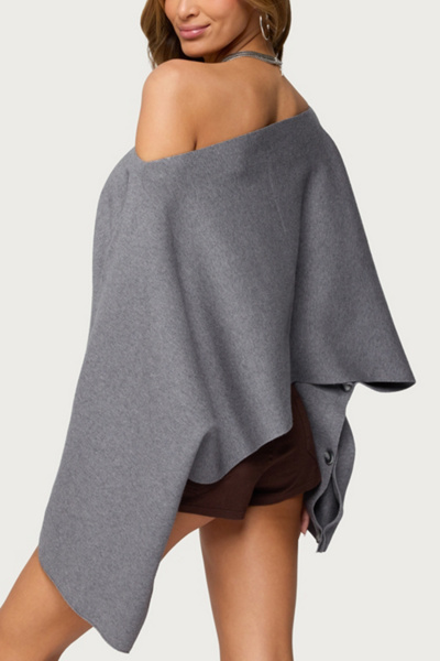 Edikted Sharla Off Shoulder Poncho Sweater