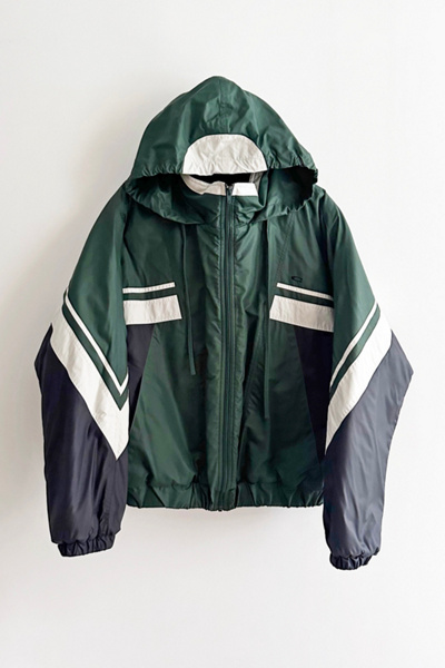 Commission NY Green Padded Color Blocked Puffer Jacket