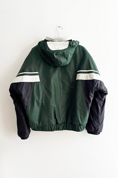 Commission NY Green Padded Color Blocked Puffer Jacket