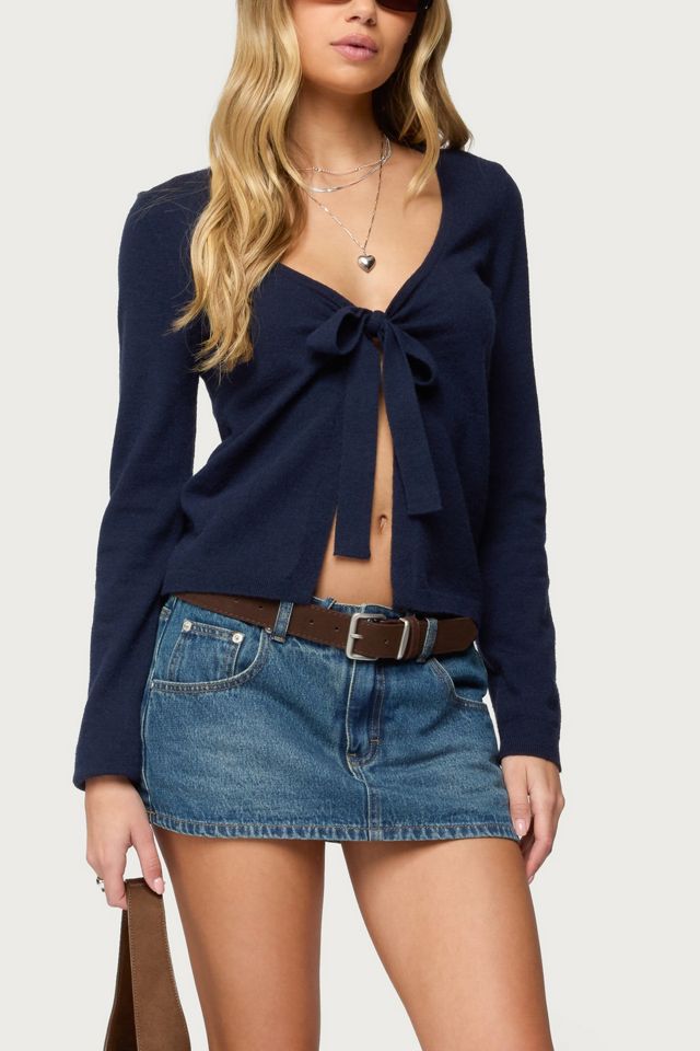 Edikted Demi Tie Front Knit Cardigan #3
