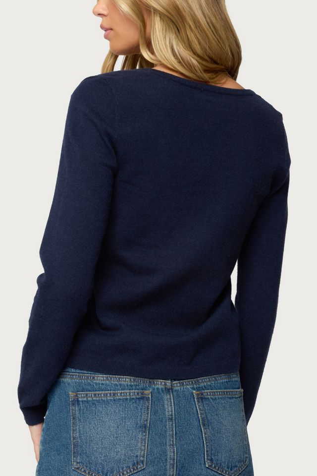 Edikted Demi Tie Front Knit Cardigan #4