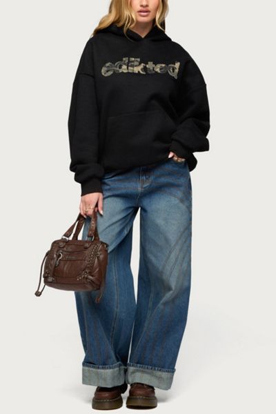 Edikted Camo Cutie Edikted Oversized Hoodie
