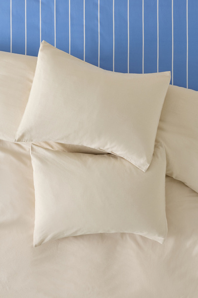 Urban Outfitters Classic Linen-blend Sham Set In Turtledove At