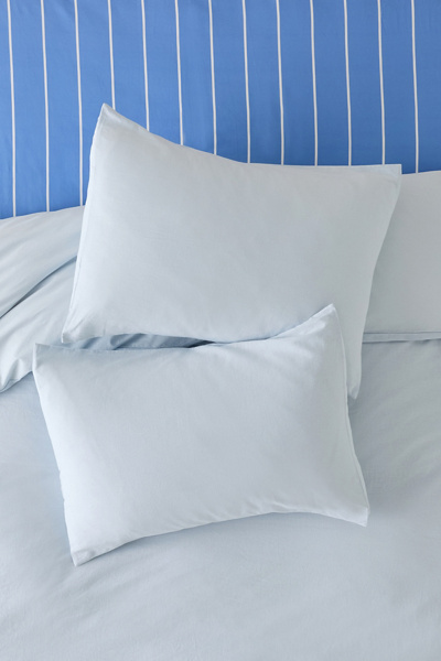Urban Outfitters Classic Linen-blend Sham Set In Skywriting At