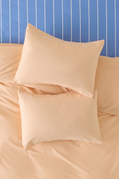 Urban Outfitters Classic Linen-blend Sham Set In Almond Cream At