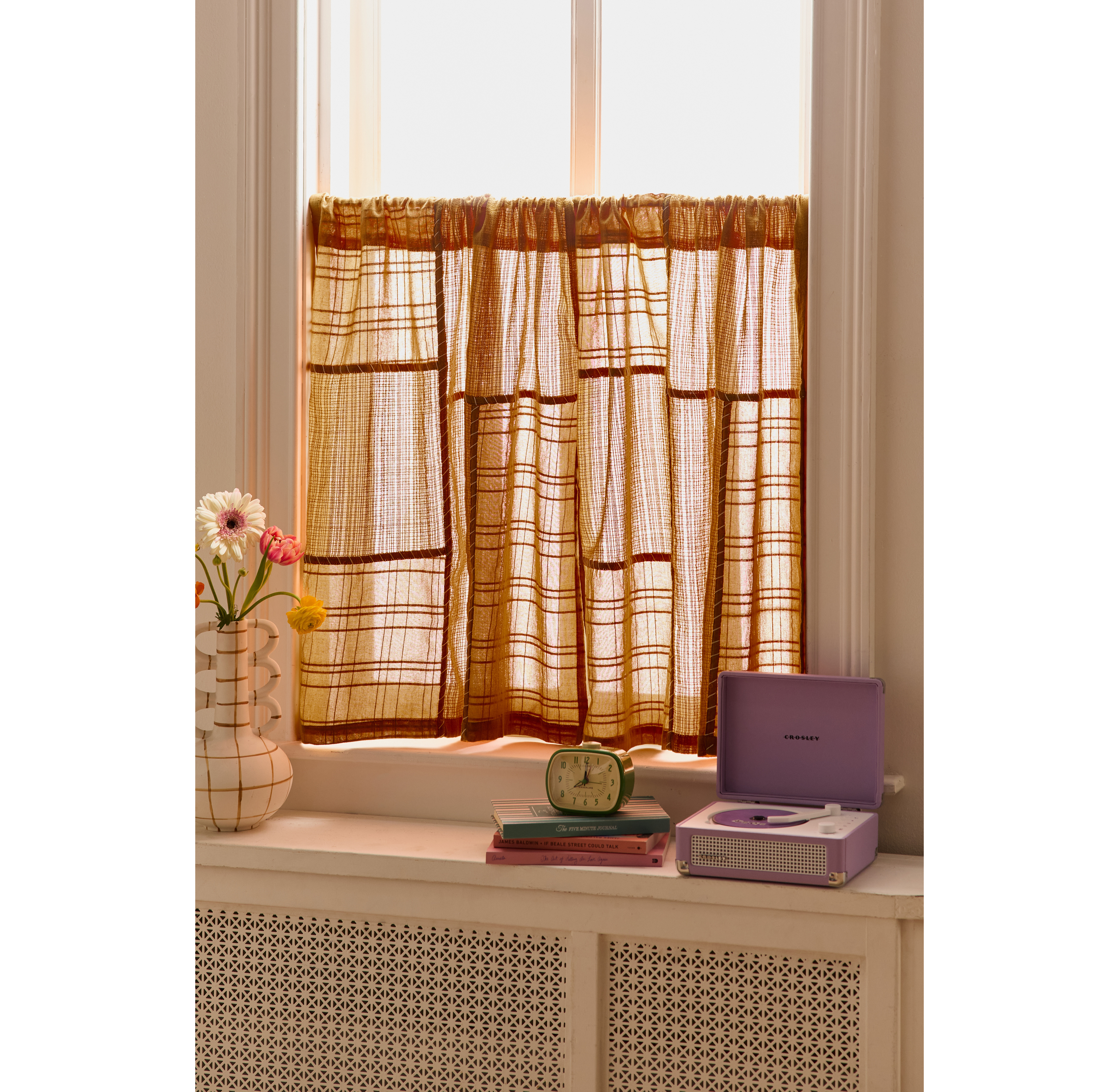 Chloe Gauze Patchwork Café Curtain Set