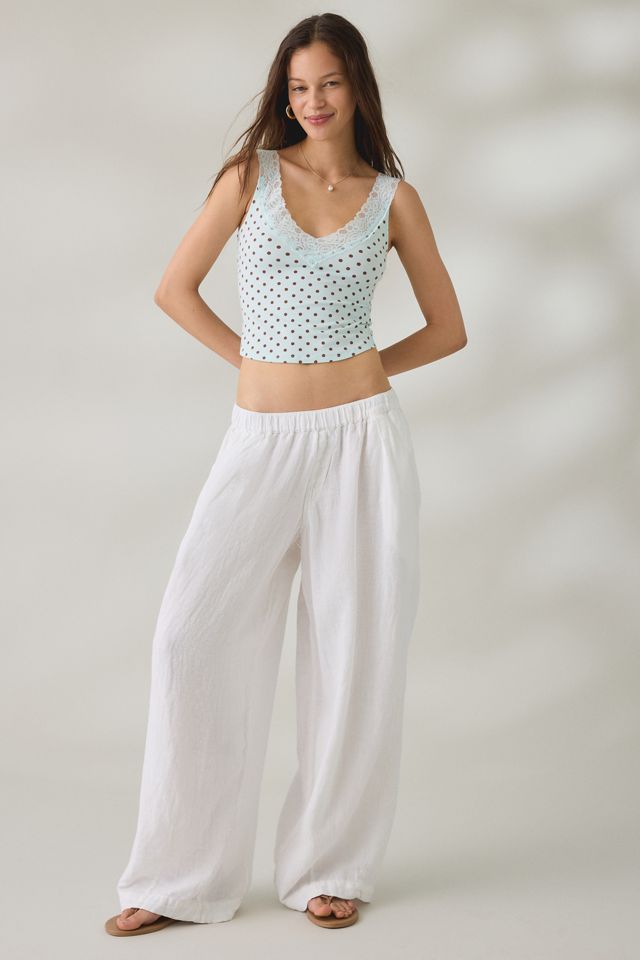 Out From Under Oh Baby V-Neck Lace Trim Tank Top #3