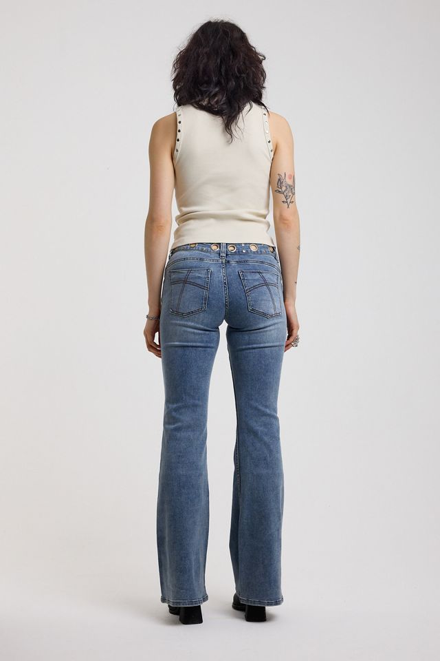 Jeans évasés à taille basse Grade à œillets The Ragged Priest #2