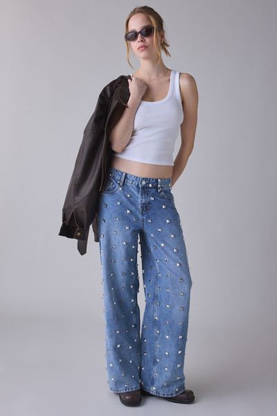 The Ragged Priest Clutter Studded Baggy Jeans