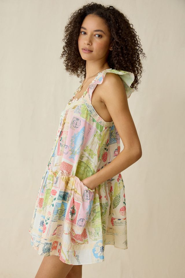 Kimchi Blue High Tide Flutter Sleeve Trapeze Mini Dress #4