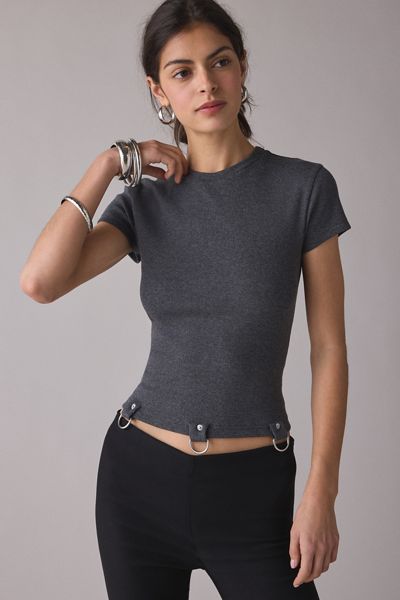 The Ragged Priest Buckle Detail Baby Tee