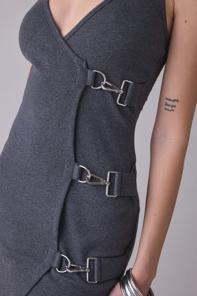 The Ragged Priest Barrel Wrap-Front Buckle Midi Dress | Urban Outfitters
