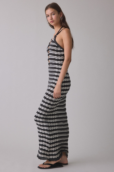 The Ragged Priest Fever O-Ring Cutout Knit Maxi Dress