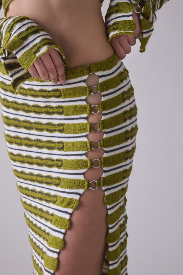 The Ragged Priest Scald Side-Slit Knit Maxi Skirt #2