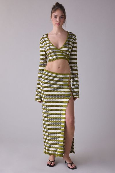 Jupe longue en tricot avec fentes latérales Scald The Ragged Priest