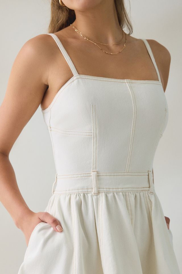 Mini-robe en denim ajustée et évasée Aretha de Steve Madden #2