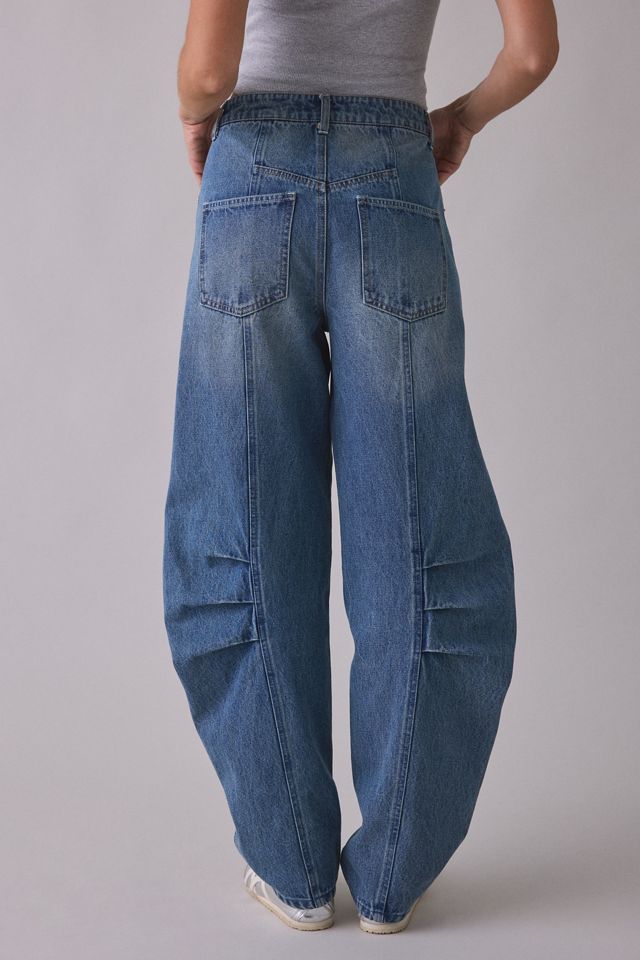 Steve Madden Austin Seamed High-Rise Barrel Leg Jeans #3