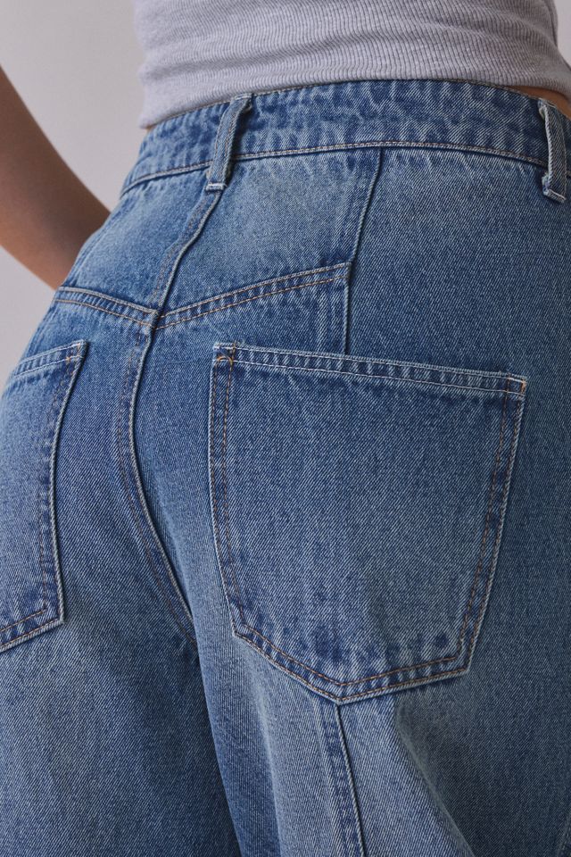 Steve Madden Austin Seamed High-Rise Barrel Leg Jeans #4