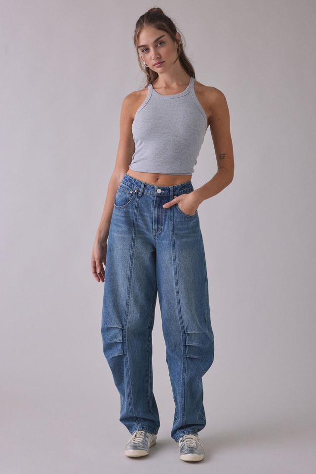 Steve Madden Austin Seamed High-Rise Barrel Leg Jeans #5