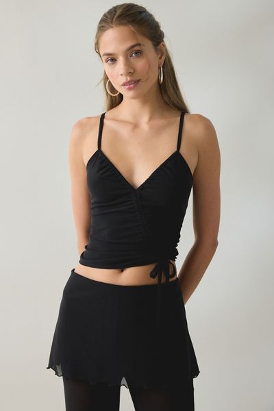 Steve Madden Jude Asymmetric Ruched Jersey Knit Cami