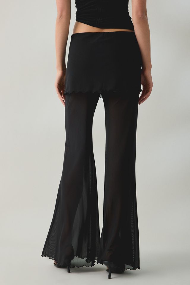 Steve Madden Veada Mesh Flare Skirt Pants #4