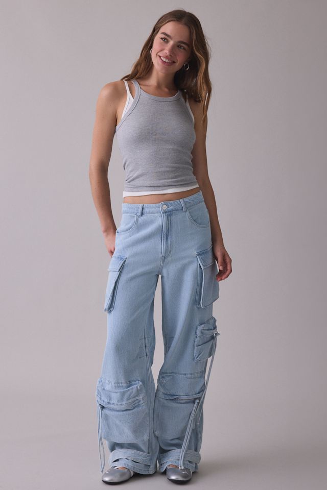 Steve Madden Duo Mid-Rise Baggy Cargo Pants #1