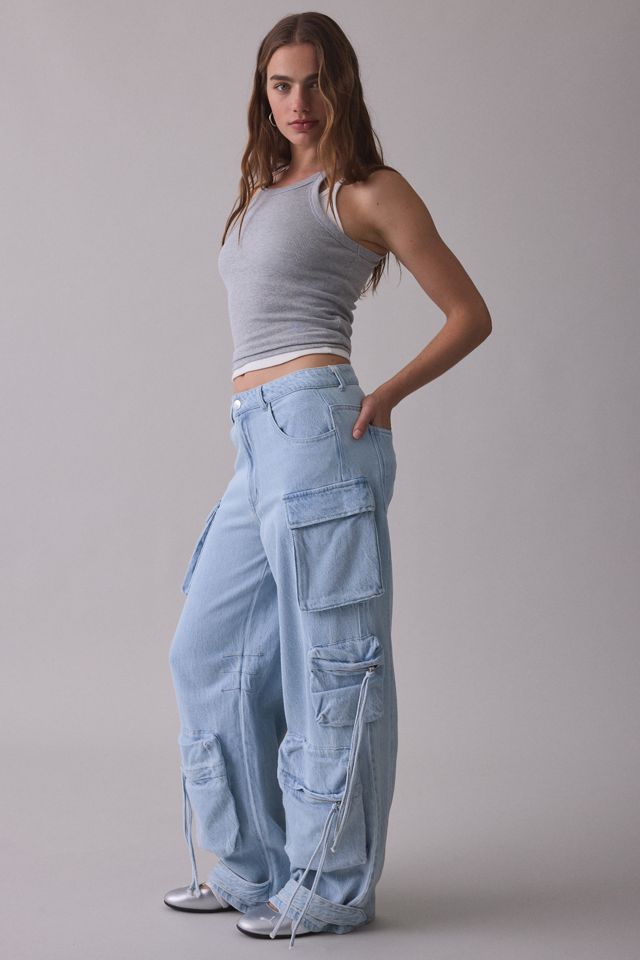 Steve Madden Duo Mid-Rise Baggy Cargo Pants #4