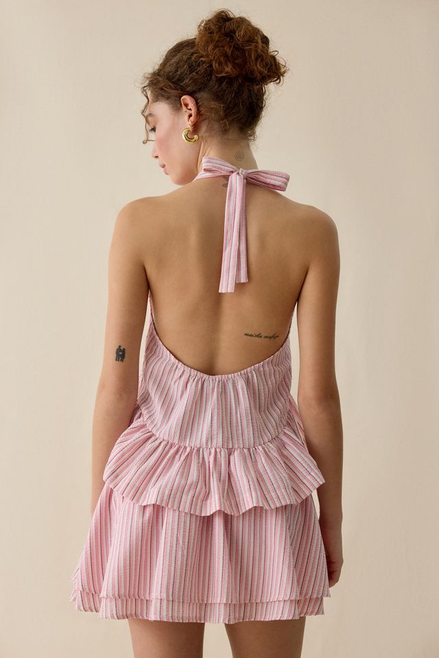 Steve Madden Cerise Ruffle High-Low Halter Neck Top #2