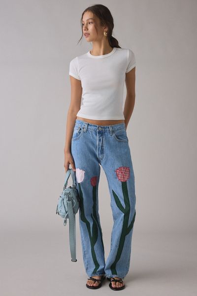ReMADE By UO Tulip Patchwork Loose Jeans