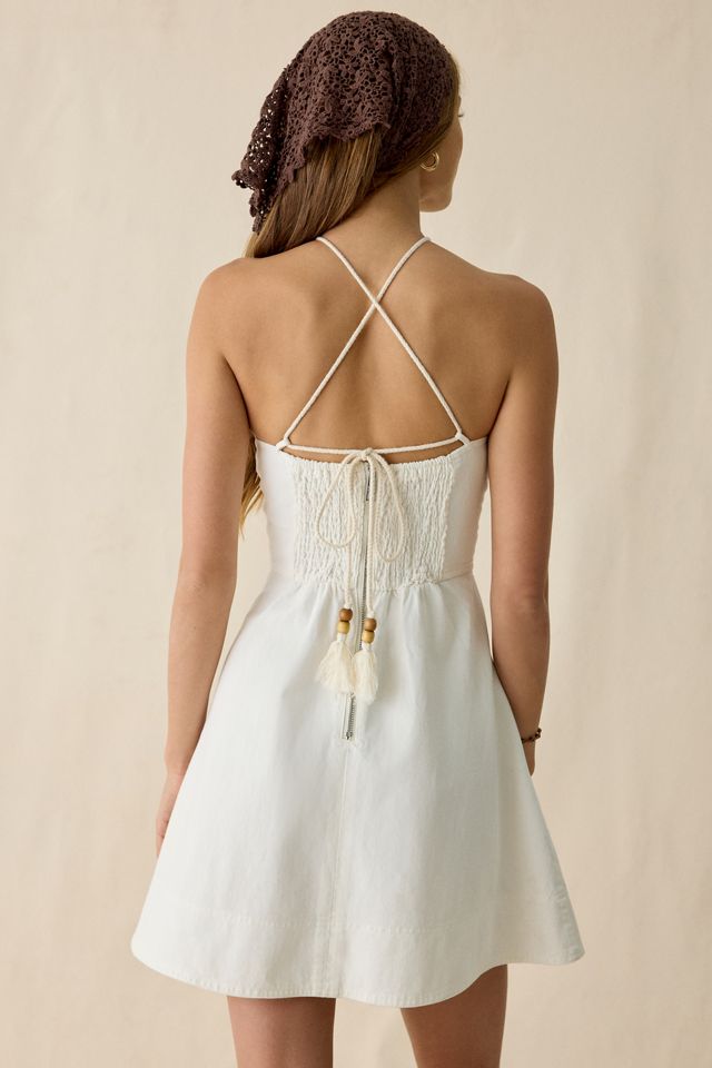 women's white halter dress Little White Halter Dress 4
