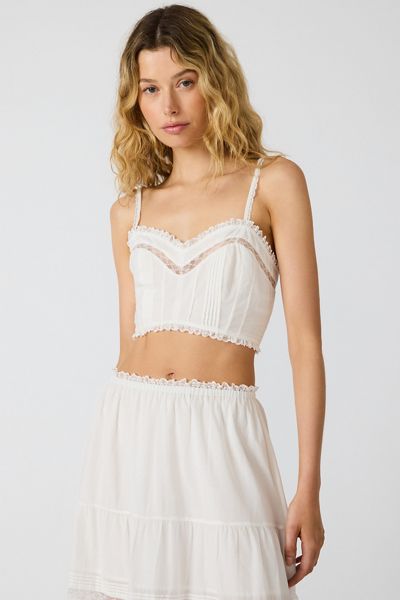 Haut corset court à bordure de dentelle Elisse de Steve Madden