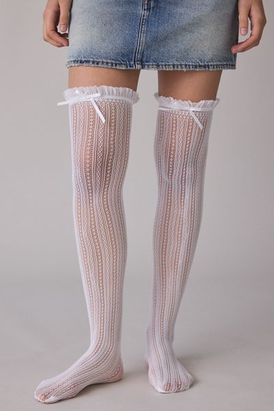 Sheer Lace Over-The-Knee Socks