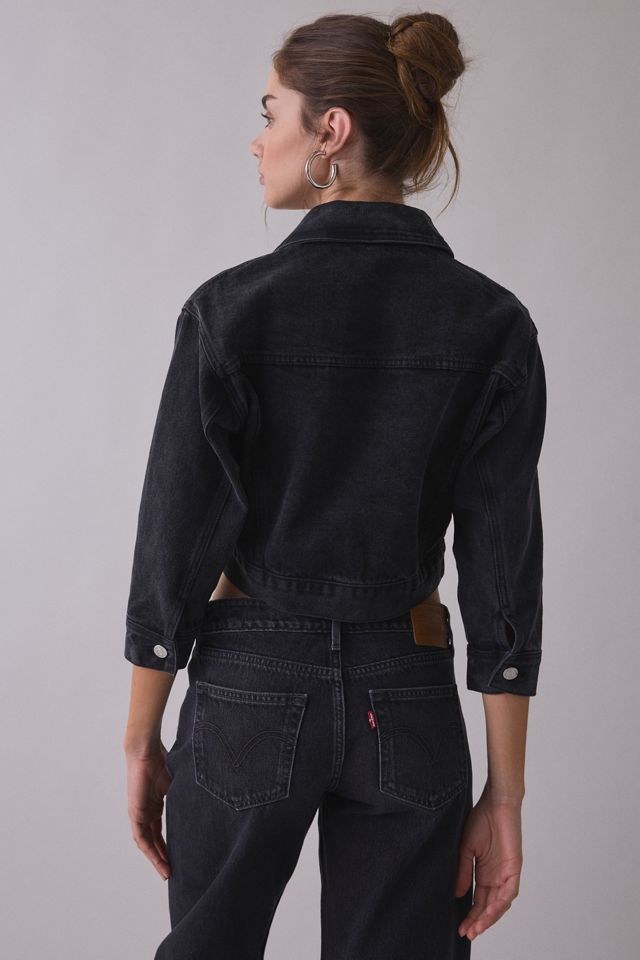 Steve Madden Dove Studded Flower Cropped Denim Jacket #2