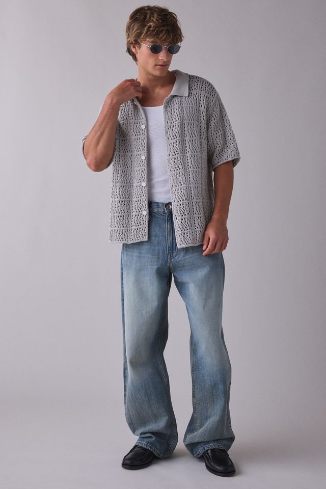 925 Originals Kurt Crochet Button-Down Polo Sweater #2