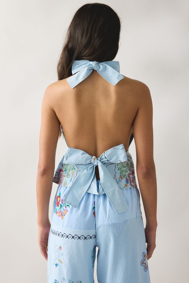 Ensemble 2 pièces en patchwork de retailles brodé à la main ReMADE By UO #3