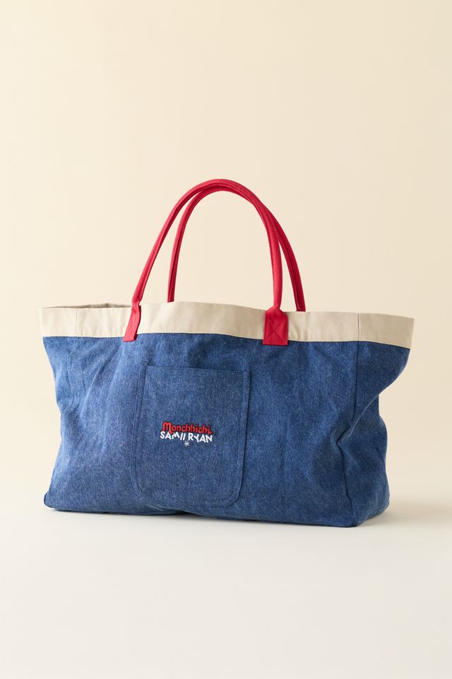 Samii Ryan X Monchhichi™ Washed Denim Tote Bag #2