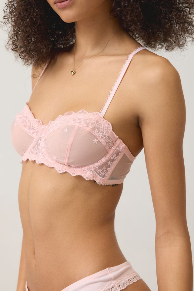 Soutien-gorge à armatures en dentelle brodée et maille Butterfly Kiss Out From Under #1