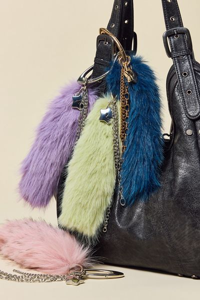 Fluffy Faux Tail Keychain