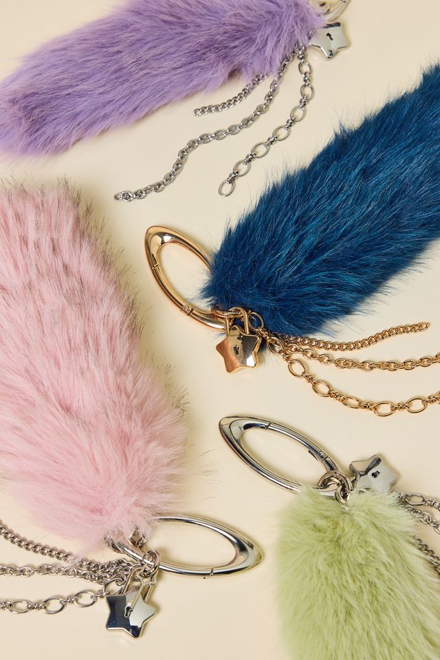 Fluffy Faux Tail Keychain #2