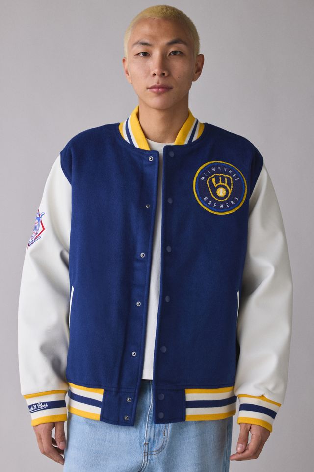 Mitchell & Ness MLB Milwaukee Brewers Day Off Varsity Jacket #1