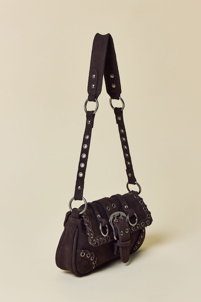 Silence + Noise Jade Suede Rivet Bag #2