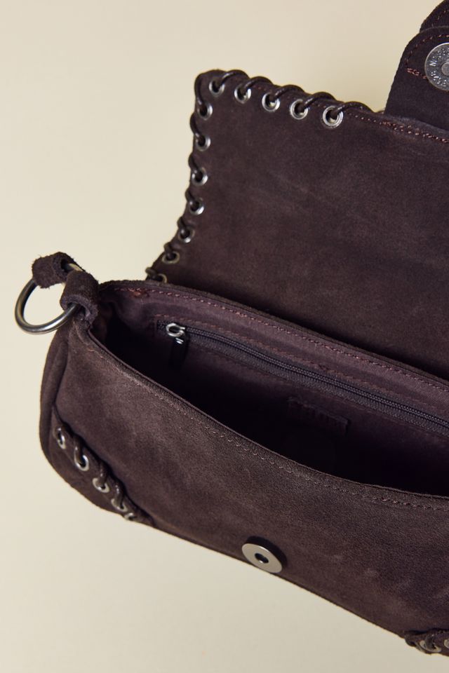 Silence + Noise Jade Suede Rivet Bag #4