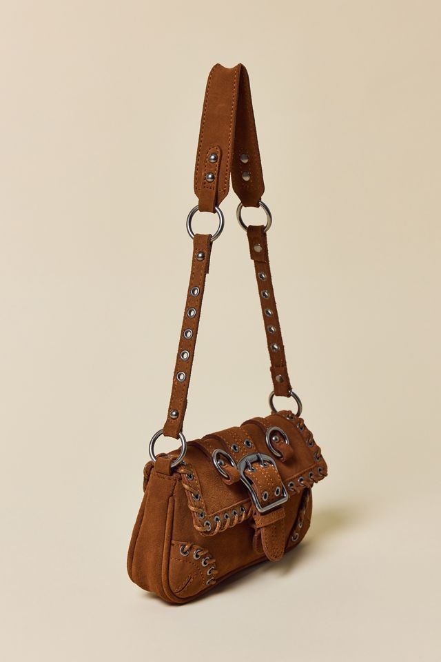 Silence + Noise Jade Suede Rivet Bag #2