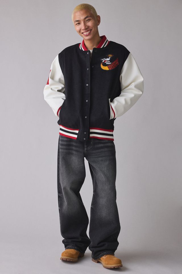 Mitchell & Ness NBA Houston Rockets Day Off Varsity Jacket | Urban