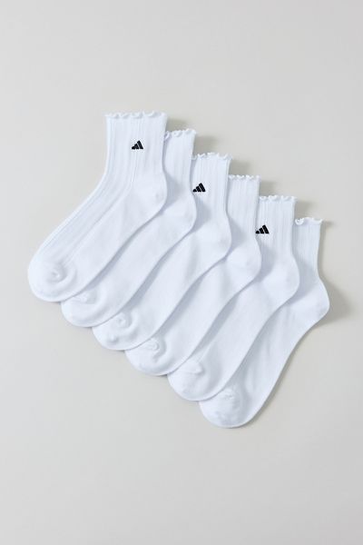 adidas Performance Ruffle Quarter Crew Socks 3-Pack